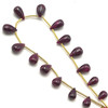 African Natural Ruby Plain Smooth Drop Beads | 7x5-11x6mm | 15 Pcs 42 Carats | Scarlet Red | VVS Clarity | 7.1 Inch Length July Birthstone Loose Gemstone Jewelry Making