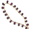 Natural African Ruby Drop Beads | 6x4-8x5mm Plain Smooth | 19 Pcs 26 Carats | Crimson Red | VS Clarity | 7.7 Inch Length Precious Gemstone Jewelry Making