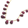 Natural Ruby Gemstone Plain Drop 9x6-13x8mm VVS Clarity Drilled Precious July Birthstone