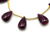 Natural Ruby Plain Drops 11x6-12x7mm VVS Clarity Drilled July Birthstone Precious Gemstones