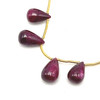 Natural Ruby Plain Drop 9x6-13x8mm VVS Clarity Drilled July Birthstone Loose Gemstone