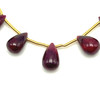 Natural Ruby Drop Plain 7x4-11x6mm VVS Clarity Drilled July Birthstone Loose Gemstone