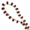Natural Ruby Precious Gemstone Plain Drop 6x4-9x5mm VVS Clarity Smooth Side Drilled July Birthstone