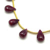 Natural Ruby Precious Gemstone Plain Drop 6x4-9x5mm VVS Clarity Smooth Side Drilled July Birthstone