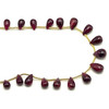 Natural Ruby Plain Drop 9x5-11x7mm VVS Clarity Drilled July Birthstone Loose Gemstone