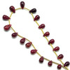 Natural Ruby Plain Drop 6x4-9x5mm VVS Clarity Drilled July Birthstone Loose Gemstone
