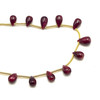 Natural Ruby Plain Drops 7x4-9x6mm VVS Clarity Drilled July Birthstone Precious Gemstones