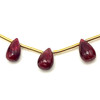 Natural Ruby Plain Drops 7x4-9x6mm VVS Clarity Drilled July Birthstone Precious Gemstones