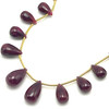 Natural Ruby Plain Drop 10x6-14x8mm VVS Clarity Drilled July Birthstone Loose Gemstone