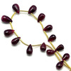 African Natural Ruby Plain Smooth Drop Beads | 5x7-9x6mm | 14 Pcs 27 Carats | Crimson Red | VVS Clarity | 6.1 Inch Length Precious Gemstone Jewelry Making
