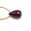 Ruby Natural Gemstone Drop Plain Smooth Cut Precious 11.7x6.9-12.5x7mm Crimson Color Drilled Loose July Gemstone