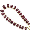 Natural African Ruby Smooth Drop Beads | 8x5-14x8.5mm | 23 Pcs 118 Carats | Burgundy Red | VVS Clarity | July Birthstone for Jewelry Making