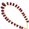 Natural African Ruby Smooth Drop Beads | 6x4-13.5x7mm | 25 Pcs 43 Carats | Carmine Red FL Clarity | Precious Loose Gemstone for Jewelry Making