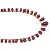 Ruby Natural Gemstone Precious Drop Plain Smooth Cut 6x4-13.5x7mm Carmine Color Drilled Loose July Gemstone