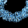 Natural Topaz Drop Briolette Facet Cut Top Sky Blue Color Gemstone Handmade Chakra Bracelet