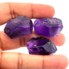 Amethyst Natural Rough 186.5 Carat Royal Purple 3 PCS AAAAA Quality Gemstone Uncut Raw Rocks