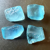 Natural Topaz Rough 66.45 Carats 4 Pcs Uncut 5A Grade Swiss Blue Color Gemstone Rocks