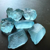 Natural Topaz Rough 98.12 Carats 6 Pcs Uncut 4A Quality Light Swiss Blue Color Gemstone Rocks