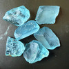 Natural Topaz Rough 98.12 Carats 6 Pcs Uncut 4A Grade Light Swiss Blue Color Gemstone Rocks
