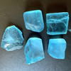 Natural Topaz Rough 97.27 Carats 5 Pcs Uncut 5A Grade Swiss Blue Color Gemstone Rocks