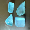 Natural Topaz Rough 57.38 Carats 4 Pcs Uncut 5A Quality Swiss Blue Color Gemstone Rocks