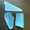 Natural Topaz Rough 74.86 Carats 3 Pcs Uncut 5A Quality Swiss Blue Color Gemstone Rocks