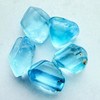 Natural Topaz Rough 69.98 Carats 5 Pcs Uncut 5A Grade Swiss Blue Color Gemstone Rocks