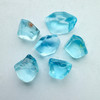 Natural Topaz Rough 55.74 Carats 6 Pcs Uncut 5A Quality Light Swiss Blue Color Gemstone Rocks