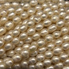 Freshwater Pearl 7x5mm Button/Drop Smooth Cut 59 PCS Ivory Color 15 inch Strand June Birthstone