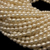 Freshwater Pearl 7x5mm Button/Drop Smooth Cut 53 PCS Ivory Color 15 inch Strand June Birthstone