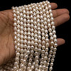 Freshwater Pearl 7x5mm Button/Drop Smooth Cut 57 PCS Ivory Color 15 inch Strand June Birthstone