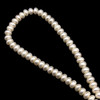 Freshwater Pearl 7mm Button Smooth Cut Bridal White Color 16 inch Strand June Birthstone