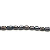Freshwater Pearl Strand 6x4mm Drop & Button Smooth Cut Dark Grey Color 14.5 inch Pearl Birthstone