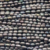 Freshwater Pearl Strand 6x4mm Drop & Button Smooth Cut Dark Grey Color 14.5 inch Pearl Birthstone