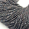 Freshwater Pearl Strand 6x4mm Drop & Button Smooth Cut Dark Grey Color 14.5 inch Pearl Birthstone
