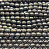 Freshwater Pearl Strand 8x6mm Drop & Button Smooth Cut Dark Grey Color 15 inch Pearl Birthstone