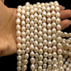Freshwater Pearl Strand 9x7mm Drop & Button Smooth Cut Cream Color 14.5 inch Pearl Birthstone