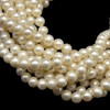Freshwater Pearl Strand 7mm Round Smooth Cut Bridal White Color 15.5 inch Pearl Birthstone