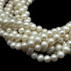 Freshwater Pearl Strand 7mm Off Round Smooth Cut Cold White Color 15.7 inch Pearl Birthstone