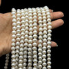 Freshwater Pearl Strand 7mm Off Round Smooth Cut Cold White Color 15.7 inch Pearl Birthstone