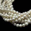 Freshwater Pearl Strand 8mm Off Round Smooth Cut Cold White Color 15.8 inch Pearl Birthstone