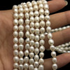 Freshwater Pearl Strand 7x5mm Drop & Button Smooth Cut Bridal White Color 15.3 inch Pearl Birthstone
