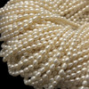 Freshwater Pearl Strand 7x5mm Drop & Button Smooth Cut White Color 15 inch Pearl Birthstone