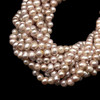 Freshwater Pearl Strand 7x6mm Ringed Smooth Cut 70 pieces Lavender Purple Color 15.8 inch Pearl Birthstone