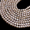 Freshwater Pearl Strand 7x6mm Button Smooth Cut Lavender Color 15.5 inch Pearl Birthstone