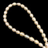 Freshwater Pearl 9x7mm Drop/Oval Smooth Cut Ivory Color 15.3 inch Strand