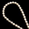 Freshwater Pearl 7x5mm Button/Drop Smooth Cut Ivory Color 14.9" Strand