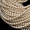 Freshwater Pearl 6mm Round Smooth Ivory Color 16" Strand Jewelry for June Birthstone