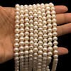 Freshwater Pearl 7mm Off Round Smooth Cut Bridal White Color 15.8 inch Strand