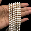 Freshwater Pearl 6mm Off Round Smooth Cut Cream Color 15.9 inch Strand Jewelry